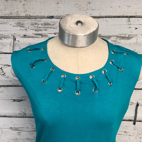 NEW INC Mariner Sleeveless Lace Up Top Size Small - Picture 2 of 4